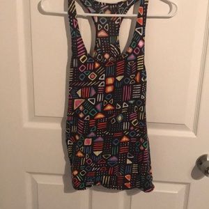 Racer back patterned top